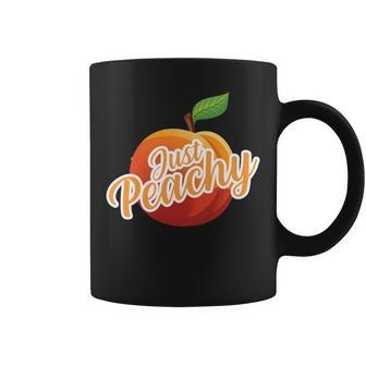 Just Peachy Summer Positive Motivational Inspirational Quote Coffee Mug | Mazezy