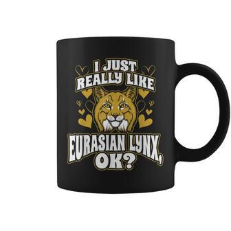 I Just Really Like Eurasian Lynx Ok Coffee Mug | Mazezy