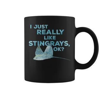 I Just Really Like Stingrays Ok Shark Lover Coffee Mug | Mazezy