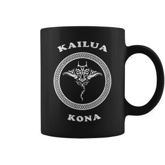 Kailua Kona Hawaii Vintage Tribal Stingray Vacation Coffee Mug | Mazezy