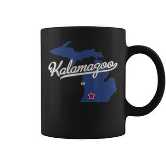 Kalamazoo Michigan Mi Map Coffee Mug - Monsterry