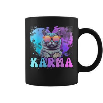 Karma Is A Cat Karma Is My Boyfriend Cruel Summer Cat Lover Coffee Mug - Seseable