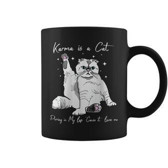 Karma Is A Cat Purring In My Lap Coffee Mug - Thegiftio UK