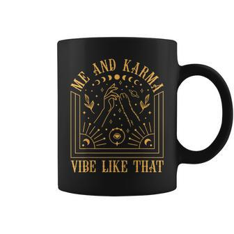 Me And Karma Vibe Like That Cat Moon At-Midnight Cute Coffee Mug - Monsterry
