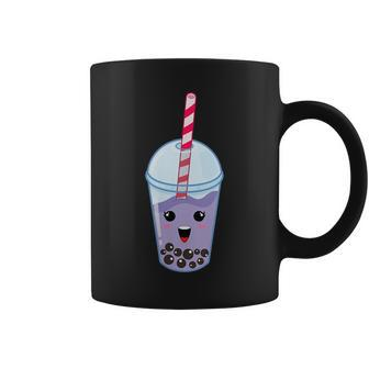 Kawaii Boba Milk Tea | Cute Blueberry Bubble Tea Lover Gift Coffee Mug | Mazezy