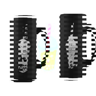 Kawaii Boba Milk Tea | Cute Matcha Bubble Tea Lover Gift Coffee Mug | Mazezy