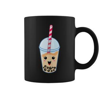 Kawaii Boba Milk Tea | Cute Peach Bubble Tea Lover Gift Coffee Mug | Mazezy