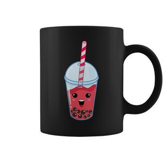 Kawaii Boba Milk Tea | Cute Watermelon Bubble Tea Lover Gift Coffee Mug | Mazezy