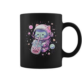 Kawaii Cat Bubble Boba Tea In Space Astronaut Anime Girls Coffee Mug