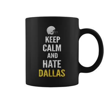 Keep Calm And Hate Dallas Funny Sports Gift Coffee Mug - Thegiftio UK