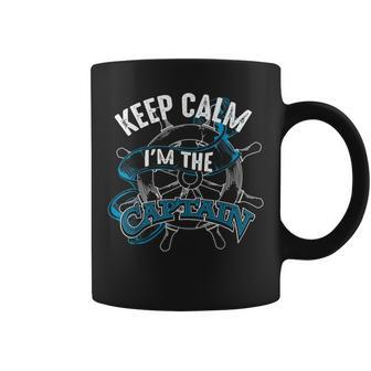 Keep Calm Im The Captain | Anchor Boat Addicts Gift Coffee Mug | Mazezy