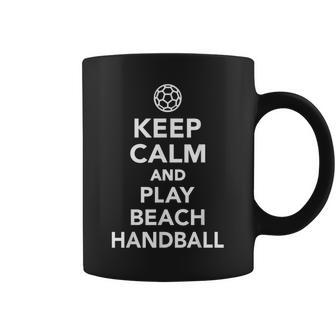 Keep Calm And Play Beach Handball Coffee Mug | Mazezy