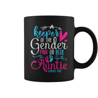 Keeper Of The Gender Auntie Loves You Aunt Baby Announcement Coffee Mug - Monsterry AU