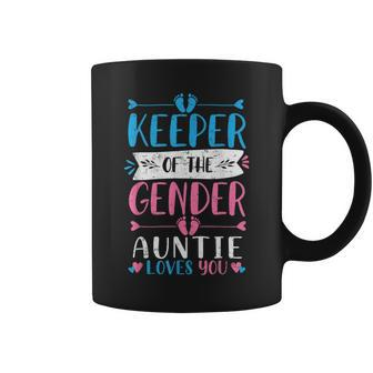 Keeper Of The Gender Auntie Loves You Baby Announcement Coffee Mug - Seseable
