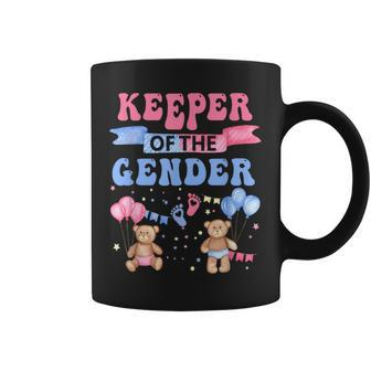 Keeper Of The Gender Reveal Baby Bear Balloons Pink Or Blue Coffee Mug - Monsterry DE