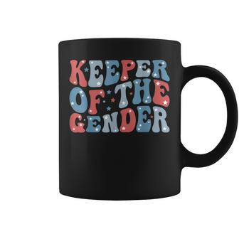 Keeper Of The Gender 4Th Of July Gender Reveal Theme Party Coffee Mug - Seseable