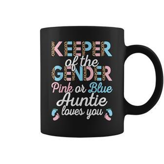 Keeper Of The Gender Auntie Loves You Baby Shower Aunt Coffee Mug | Mazezy