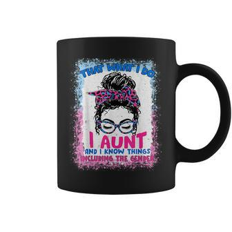 Keeper Of The Gender Reveal Auntie Keeper Of Gender Aunt Coffee Mug - Seseable