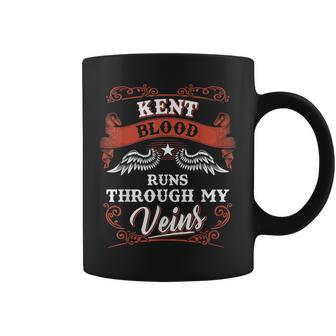 Kent Blood Runs Through My Veins Family Christmas Coffee Mug - Seseable