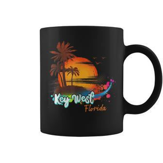 Key West Florida Beach Summer Vacation Palm Trees Sunset Men Florida Gifts & Merchandise Funny Gifts Coffee Mug | Mazezy
