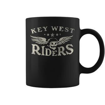 Key West Riders Motorcycle Skull Wings Coffee Mug | Mazezy