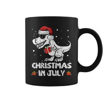 Kids Christmas In July Boys Toddler T Rex Dinosaur Coffee Mug - Seseable