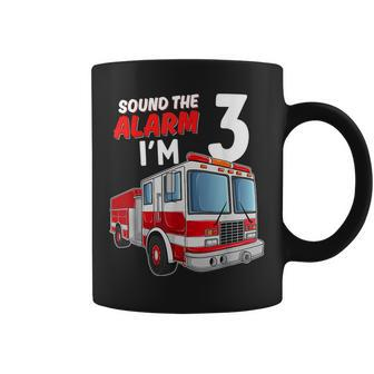 Kids Fire Truck Firefighter Boy 3Rd Birthday 3 Years Old Coffee Mug - Thegiftio UK