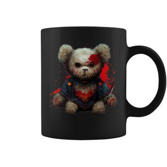Killer Teddy Bear Scary Halloween Costume Coffee Mug | Mazezy