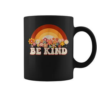 Be Kind Rainbow Choose Kindness Anti Bullying Groovy Organe Coffee Mug - Seseable