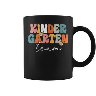 Kindergarten Team Retro Groovy Vintage Back To School Kinder Coffee Mug - Thegiftio UK