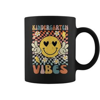 Kindergarten Vibes Retro Teacher Kids 1St Day Of School Gifts For Teacher Funny Gifts Coffee Mug | Mazezy