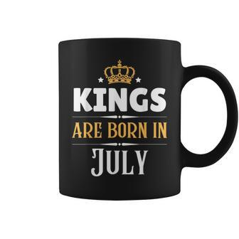Kings Are Born In July Birthday Crown Coffee Mug | Mazezy