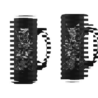 Kitten Rock Band Drummer Cat Playing Drums Coffee Mug | Mazezy