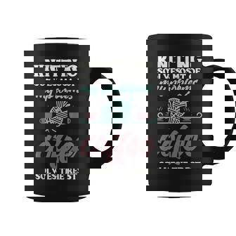 Knitting Joke Coffee Lover Saying Knitting Lover Coffee Mug - Thegiftio