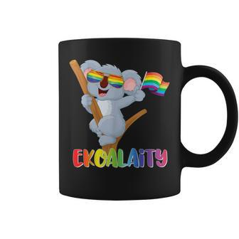 Koala Gay Pride Men Women Kids Lgbt Rainbow Flag Gift Coffee Mug | Mazezy
