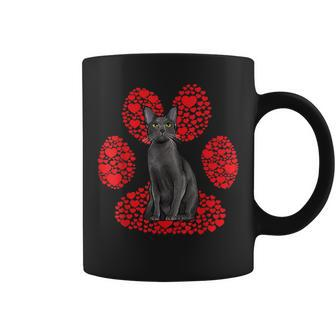 Korat Valentines Day Cat Love Paw Coffee Mug | Mazezy