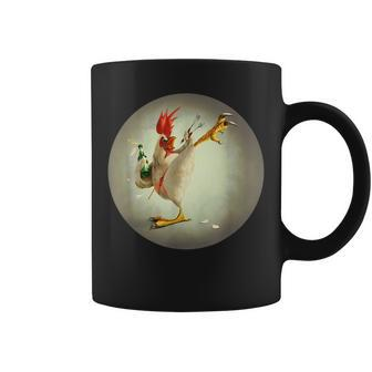 Kung Fu Rooster Fighting Chicken Funny Drinking Chicken Coffee Mug - Monsterry AU