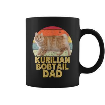 Kurilian Bobtail Cat Dad Retro Vintage For Cat Lovers Coffee Mug | Mazezy DE