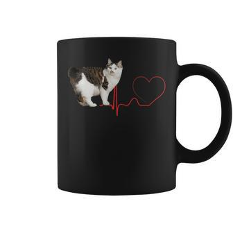 Kurilian Bobtail Cat Heartbeat Ekg For Cat Lovers Coffee Mug | Mazezy