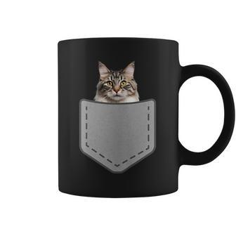 Kurilian Bobtail Cat In Your Pocket Coffee Mug | Mazezy