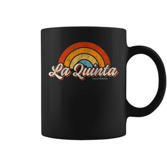 La Quinta California Ca Vintage Rainbow Retro 70S Coffee Mug | Mazezy