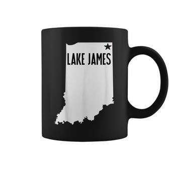 Lake James Angola Indiana Steuben County Coffee Mug | Mazezy