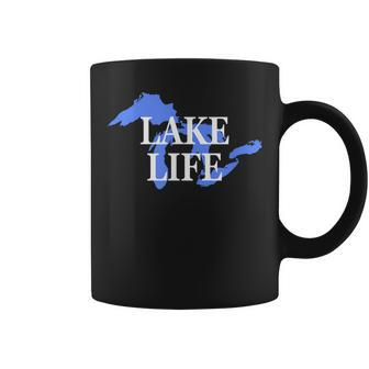 Lake Life Great Lakes Ohio Michigan Illinois Coffee Mug | Mazezy