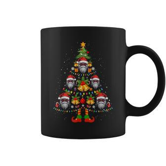 Langur Mammal Santa Hat Christmas Tree Light Xmas Pajama Coffee Mug | Mazezy