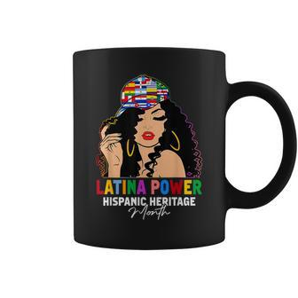 Latina Power Hispanic Heritage Month Country Flags Coffee Mug - Seseable