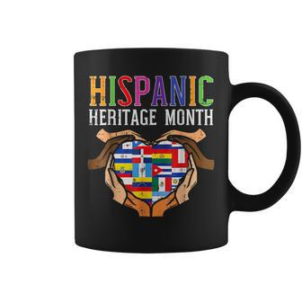 Latino Countries Flag Heart Hispanic Heritage Month Coffee Mug - Seseable