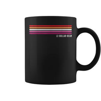 Le Dollar Bean Le$Bean Lesbian Color Flag Retro Rainbow Gay Coffee Mug | Mazezy