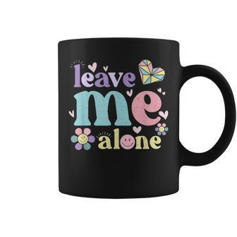 Leave Me Alone Hearts And Happy Faces – Funny Introvert Coffee Mug - Thegiftio UK