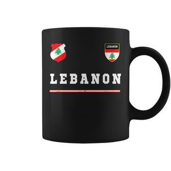 Lebanon SportSoccer Jersey Flag Football Beirut Coffee Mug | Mazezy