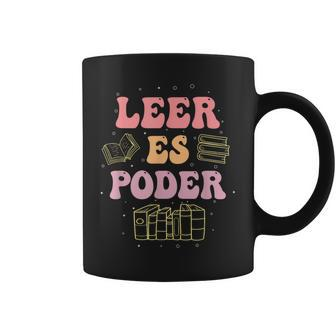 Leer Es Poder Groovy Spanish Teacher Bilingual Maestra Coffee Mug - Monsterry